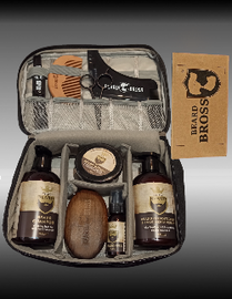 Zestaw do pielęgnacji brody Beard Bross & kosmetyki, kartacz, kosmetyczka