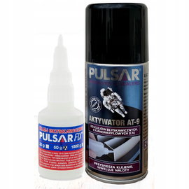 KLEJ CYJANOAKRYLOWY Z AKTYWATOREM ŚREDNIA LEPKOŚĆ PULSAR 50 ml +150 ml