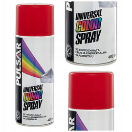 FARBA LAKIER CZERWONY POŁYSK PULSAR SPRAY RAL 3002 400 ml