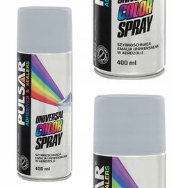 EMALIA UNIWERSALNA SPRAY PULSAR 400 ml SZARY MAT PODKŁAD