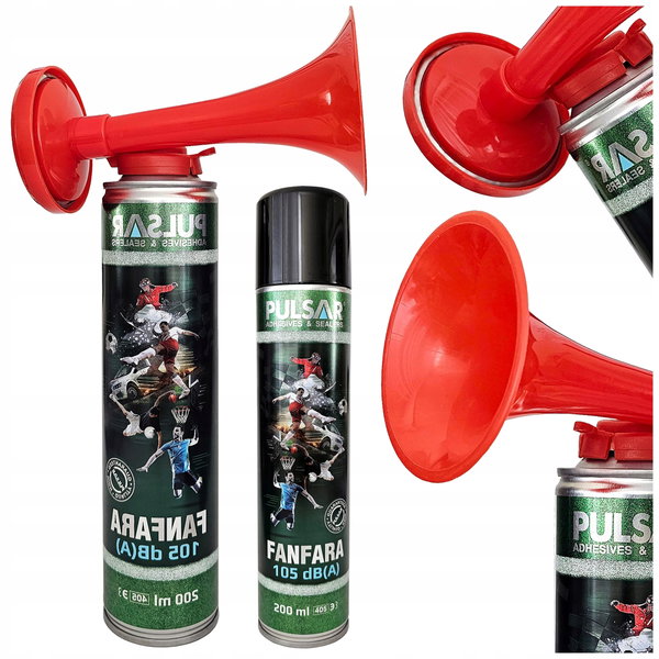 TRĄBKA KIBICA KLAKSON FANFARA SYGNAŁ DŹWIĘKOWY PULSAR 200 ml