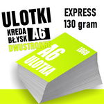 5000 SZTK ULOTKI A6 DWUSTRONNE 130 GRAM grube! HIT VAT