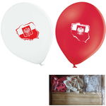 BALONY GODŁO POLSKI BIAŁO CZERWONE 20 sztu EKO PATYCZKI