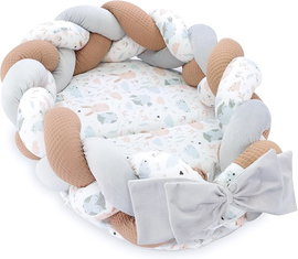 GNIAZDKO NIEMOWLĘCE KOKON Z WARKOCZEM BABYNEST VELVET 75X45CM DWUSTRONNE