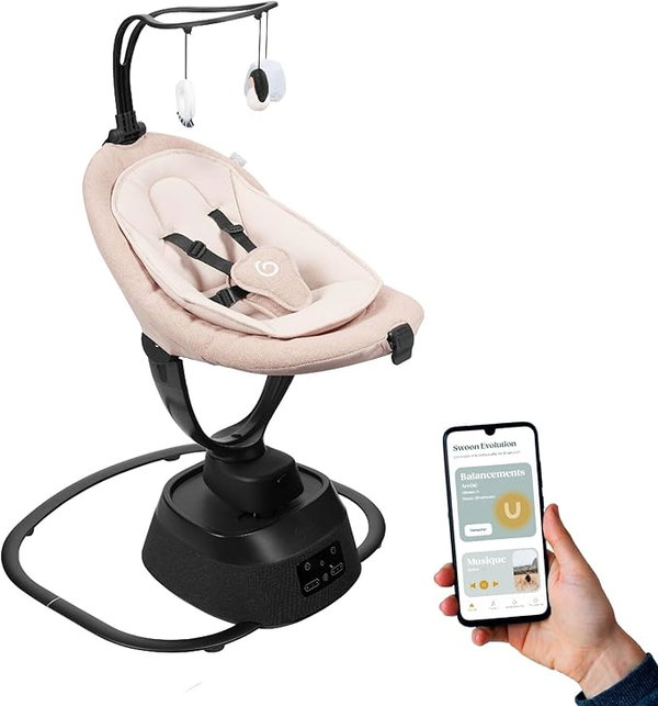 ELEKTRYCZNA HUŚTAWKA DLA NIEMOWLĄT BABYMOOV SWOON EVOLUTION CONNECT