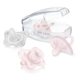 SMOCZKI CHICCO 0–6 M DLA DZIEWCZYNKI 4SZT SILIKONOWE ORTODONTYCZNE