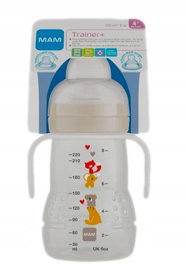 BUTELKA DO NAUKI PICIA OD 4 MIESIĄCA DLA MALUSZKA MAM 220ML