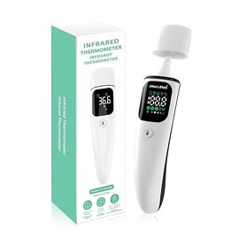 TERMOMETR MOMMED NA PODCZERWIEŃ DO UCHA CZOŁA BEZKONTAKTOWY Z ALARMEM