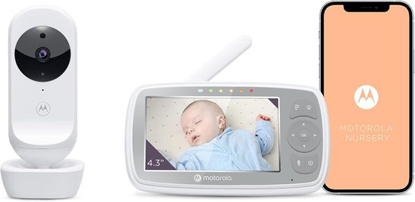 ELEKTRONICZNA NIANIA MOTOROLA Z KAMERĄ WIDEO HD DZIECKA BIAŁA VM44 BIAŁY