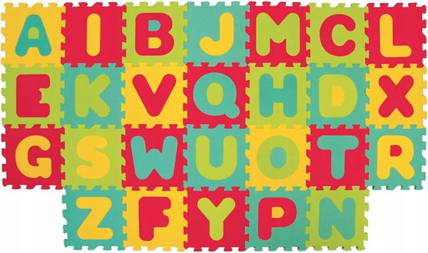 PIANKOWE PUZZLE PIANKOWA LITERY MATA EDUKACYJNA DO RACZKOWANIA 140x56 CM