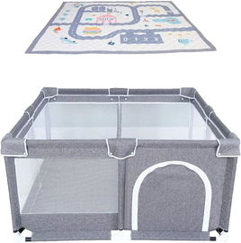 KOJEC DLA DZIECI DO ZABAWY PLAC ZABAW STAR IBABY OXFORD XL SZARY 125x125 CM