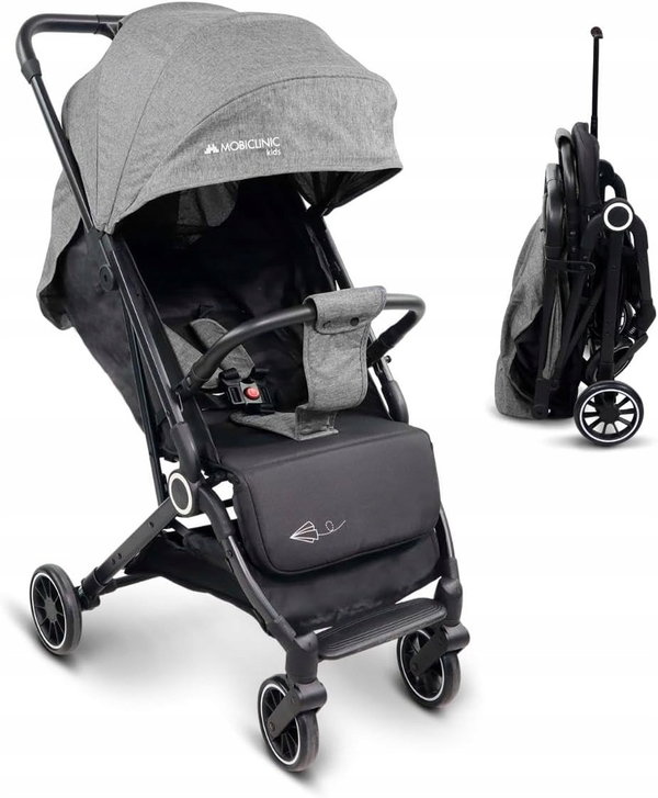 WÓZEK SPACEROWY ULTRAKOMPAKTOWY SKŁADANY AMORTYZACJA MOBICLINIC KIDS