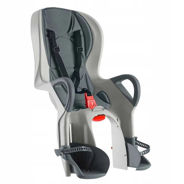 FOTELIK ROWEROWY TYLNY OKBABY 10+ NEW 22 KG REGULOWANE OPARCIE SZARY