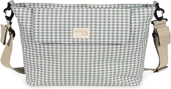 TORBA DO WÓZKA PRZEWIJANIA ZIELONA 42x36x13CM WALKING MUM I LOVE VICHY
