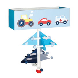 ROBA WIESZAK ŚCIENNY DREWNIANY W AUTA DZIECIĘCY