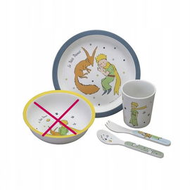 ZESTAW NACZYŃ I SZTUĆCÓW DLA DZIECKA MAŁY KSIĄŻĘ PETIT JOUR PARIS