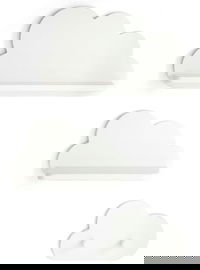 PÓŁKI CHMURKI ZESTAW PÓŁEK WIESZAK NA UBRANIA DO POKOJU DZIECIĘCEGO