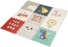 MATA DLA NIEMOWLĄT BABIFY ANIMALS 165x165x1,5 CM PUZZLE EDUKACYJNE