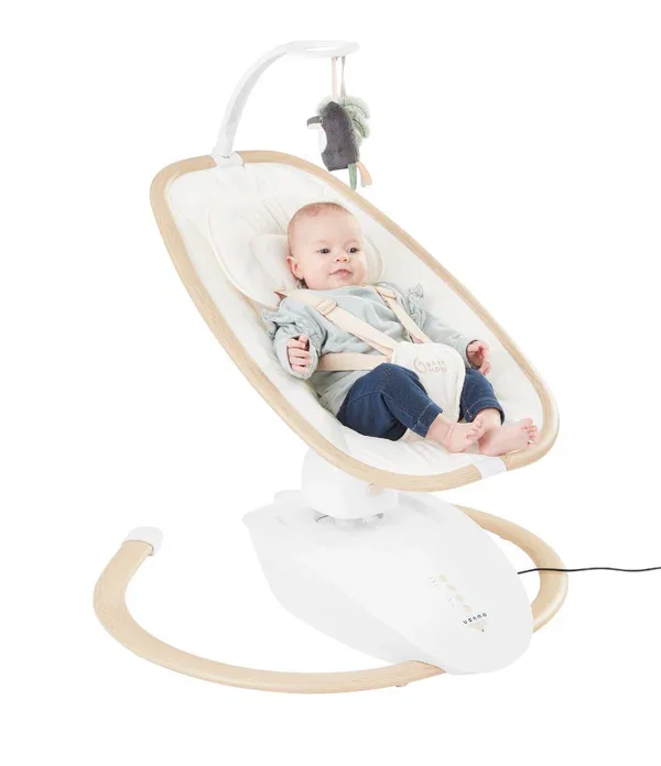 HUŚTAWKA DLA NIEMOWLĄT SWOON HOOP MULTI MOTION DŹWIĘK NATURAL ECRU BEZPIECZNA