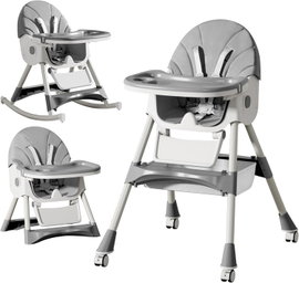 KRZESEŁKO DO KARMIENIA DLA DZIECI SKŁADANE REGULOWANE 6W1 LINELUCK