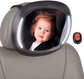 LUSTERKO SAMOCHODOWE INTERBABY LED DLA NIEMOWLĄT ZDALNE TYLNE SIEDZENIE