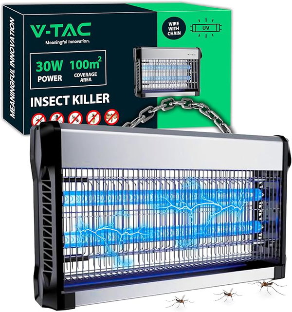 MOSKITIERA ELEKTRYCZNA UV 30W PUŁAPKA NA KOMARY 100M² WEWNĘTRZNA