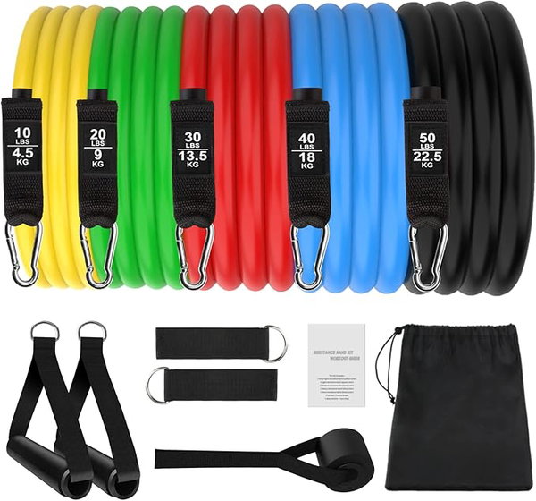 ZESTAW GUM OPOROWYCH DO ĆWICZEŃ FITNESS 5 SZTUK 5-23KG