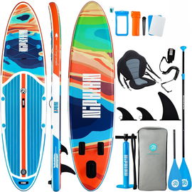 DESKA SUP STAND UP PADDLE POMPOWANA 320CM Z WIOSŁEM I SIEDZENIEM 136KG