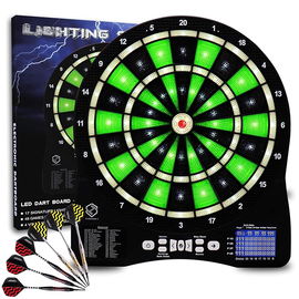 TARCZA ELEKTRONICZNA DO RZUTEK LED 48 GIER 500 TRYBÓW 8 GRACZY ZIELONA