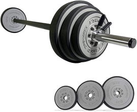 SZTANGA Z OBCIĄŻENIEM 20KG 140CM TRAINHARD DO TRENINGU SIŁOWEGO