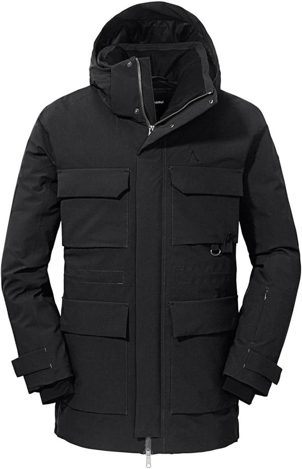 KURTKA MĘSKA PARKA ZIMOWA PUCHOWA CZARNA SCHOFFEL DOWN RIDGELAND r. 48