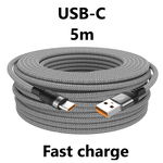 Kabel USB-C  ( 5 metrowy ) Fast Charge Szybkie ładow Samsung Huawei Xiaomi Oppo