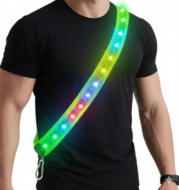 Pas Odblaskowy LED Zacro USB-C Ładowalny Widoczność 360