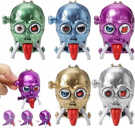 Nakręcane Czaszki na Halloween Zestaw 5 Sztuk Interaktywne Figurki