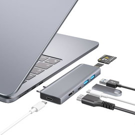 Hub USB-C Adapter 7w2 HDMI 4K Thunderbolt 4 SD MacBook Air Pro
