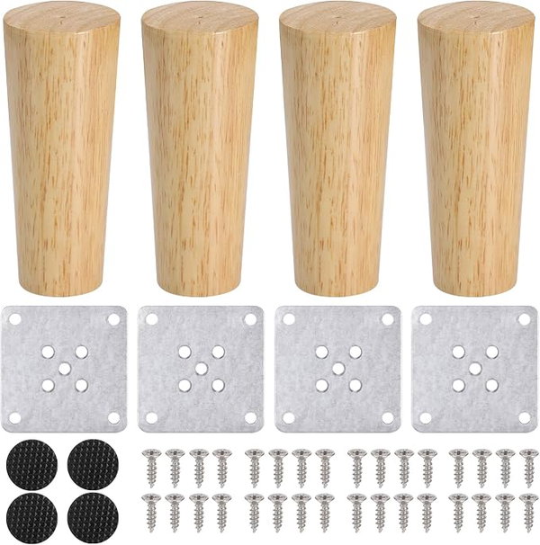 Drewniane Nogi Meblowe 12cm Zocipro Stożkowe do Sofy 4szt