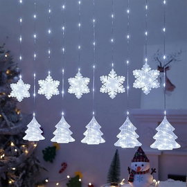 Kurtyna Świetlna BLOOMWIN 2m 160 LED Choinki Płatki USB