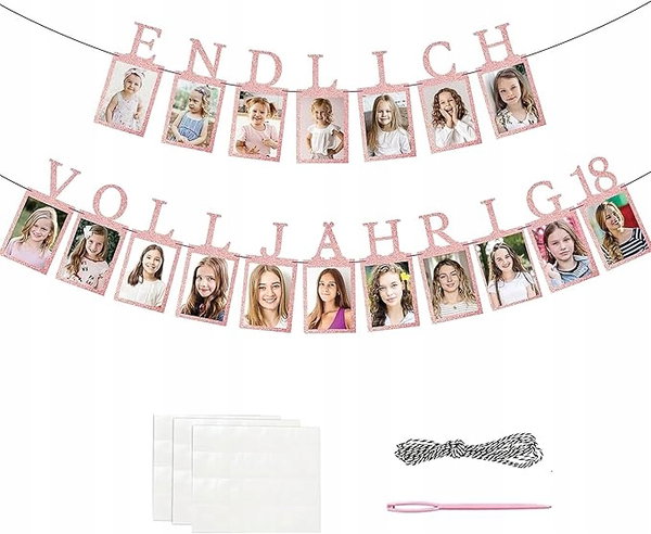 GIRLANDA URODZINOWA NA 18 URODZINY 1-18 LAT