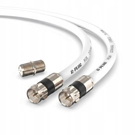 Kabel antenowy G-PLUG 5m koncentryczny F RG6 Full HD