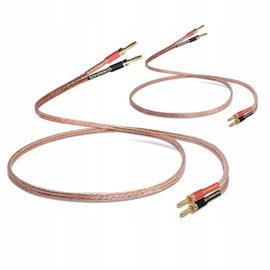 Kable głośnikowe HiFi 13 AWG wtyki bananowe 2m zestaw 2szt