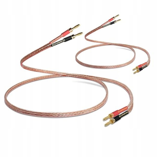Kable głośnikowe HiFi 13 AWG wtyki bananowe 2m zestaw 2szt