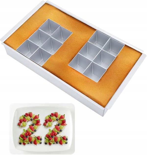 Forma do pieczenia modułowa cyfry litery 12 kwadratów