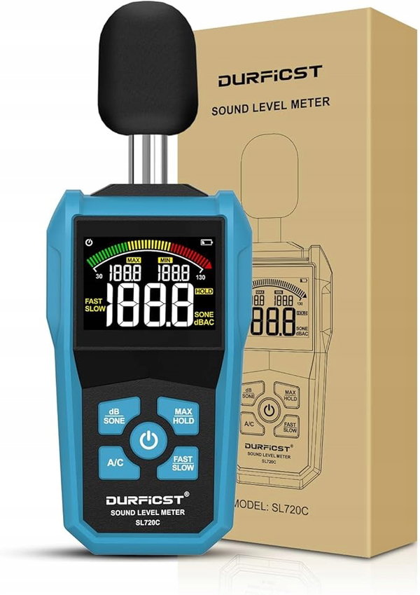 DURFICST SL720C Miernik Poziomu Dźwięku Decybelomierz