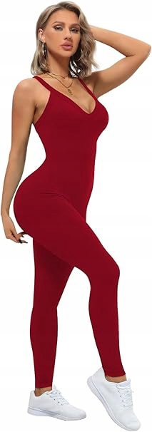 Damski Kombinezon Body Bez Rękawów Joga Squat-Proof S