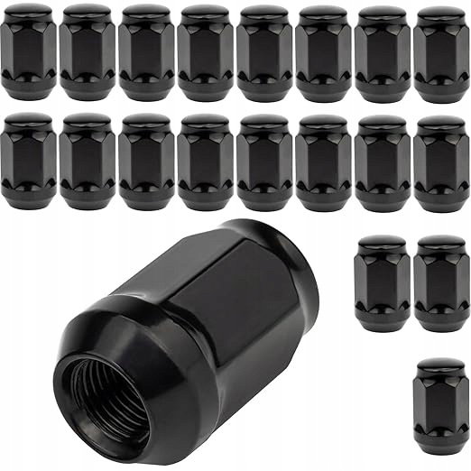 Zestaw 20 Nakrętek do Kół Felg Aluminiowych M12x1.5 35mm Stożek