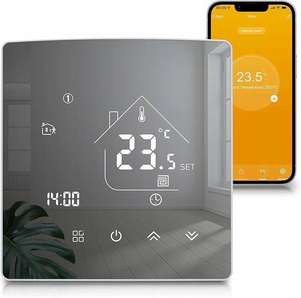Termostat Pokojowy Beok Smart WiFi Tuya Ogrzewanie Podłogowe
