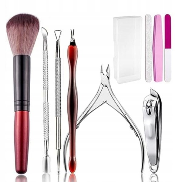 Profesjonalny zestaw do manicure i pedicure 10 sztuk pudełko