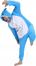 Piżama Rekin Onesie Polar Cosplay S
