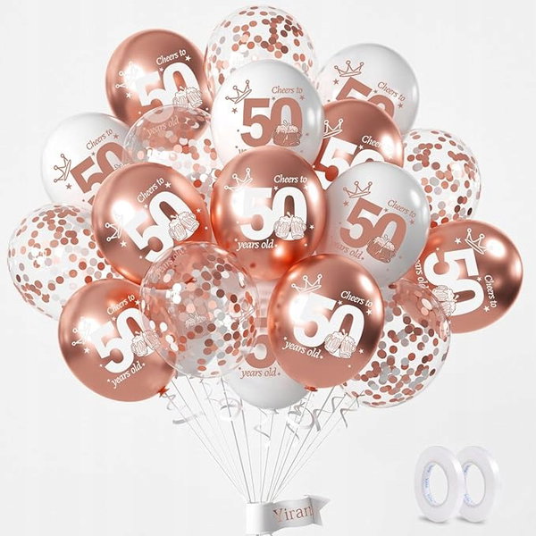 Zestaw 15 Balonów na 50. Urodziny Dekoracja