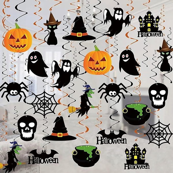 Wisząca Dekoracja Spiralna Girlanda Halloween